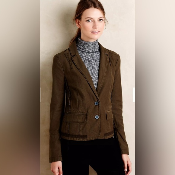 Anthropologie Hei Hei Delaine Blazer olive green - Picture 2 of 10